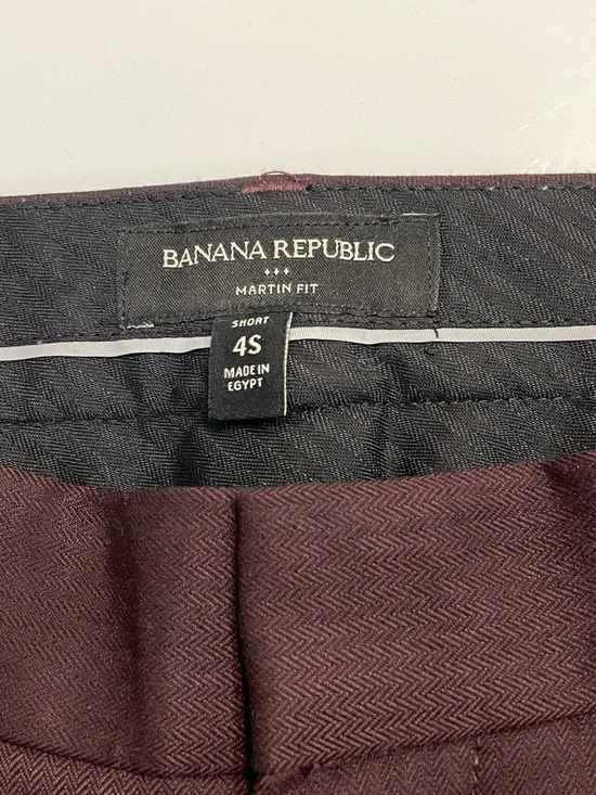 Banana Republic Martin Fit Women’s Burgundy Pants Size 4S - Picture 9 of 11